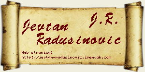 Jevtan Radusinović vizit kartica